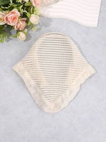 1pc Gentle Minimalist Casual Versatile Beige Mesh Lace Triangle Headband - Beige - View 3