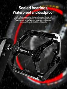 1 Pair WEST BIKING Bicycle Aluminum Alloy Bearing Lubricated Platform Pedals, Mountain Bike Riding Equipment - Multicolor - View 7