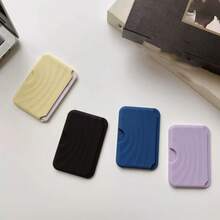 Apple Silicone Wave Card Holder Magnetic Magsafe Card Slot Solid Color Liquid Silicone Back Sticker Shockproof Card Holder - Multicolor - View 2