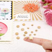 360°Rotation Smooth Spin Mechanism Spinner For Jewelry Making Nail Decoration,Mini Metal Rotating Bearings For DIY Handmade Crafts Paper Cards Scrapbooking,For School Projects, Invitations, Parties, Jewelry/Nail Decorations, And More. - Gold - View 3