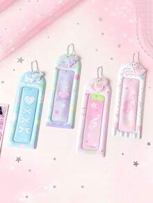 1個PVC四格卡槽卡套,適用於Starlight四件套展示卡,印章收納保護盒,附掛飾配件 - 彩色 - 查看 2