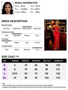 NEW IDEA Women's Sexy Elegant Red Spaghetti Strap Long Summer Dress, Ruffled Slit Mermaid Evening Gown For Summer Wedding, Prom, Night Out & Party - Red - View 5