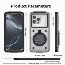 1pc Universal 6.9 Inch Waterproof Phone Case, Touch Screen With Stand, Shockproof And Anti-Drop, Suitable For All Smartphones, Perfect Gift For Water Sports Enthusiasts, Suitable For Swimming Pool, Ocean Diving, Pool Party - Multicolor - View 6