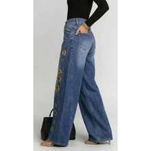 Women Jeans - 藍色 - 查看 4