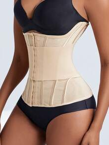 1 Pc Waist Trainer Body Shaper Women Tummy Control Sheath Shapewear Woman Flat Belly Girdle Sheath Wrap Waist Belt Corset - Apricot - View 11