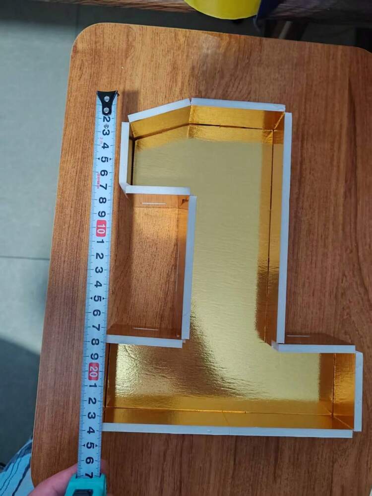 1件數字糖果蛋糕裝飾盒，生日數字氣球盒，數字馬賽克，適用於生日桌面裝飾、婚禮桌面布置、派對裝飾及其他場合，母親節、畢業季 - 金色 - 查看 3