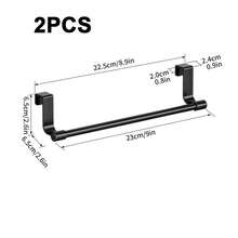 2PCS/1PC Single Bar Towel Rack, Cabinet Door Hanging, Drill-Free Stainless Steel Towel Bar, Kitchen Storage Rack, Storage Rack, Hanging Rack, Bath Towel Storage Accessories, Kitchen Tools, Kitchen Essentials, Home Essentials, Room Decor - Multicolor - View 12