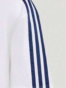 Adidas Women's DCE BOX TEE Polo Shirt, Knitted Collar Short Sleeve TKZ4182 - Blue and White - View 4