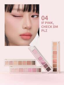 PERIPERA All Take Mood Palette #04 If Pink, Check Dm Plz 1 Slim Ruler Palette 6g，冷調柔霧紫灰色多重質地眼影盤，適合冷色調與橄欖色肌膚，日常旅行妝容與新手適用 - 04 冷調低飽和粉紅紫色 - 查看 4