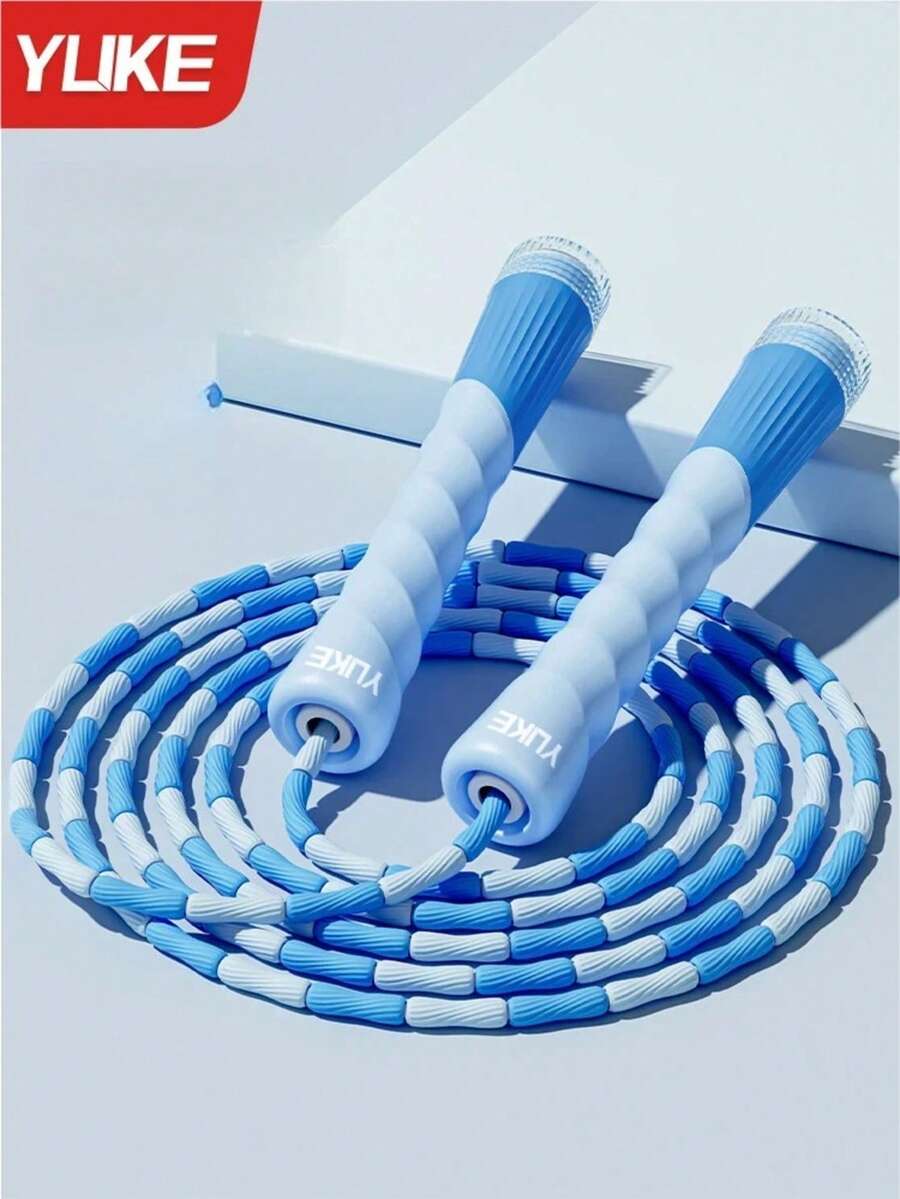 Yuke 1pc Adjustable Length Anti-Tangle Jump Rope, Smooth Soft Foam Handles, Pure Black PVC Rope, Durable Jump Rope, Suitable For Home Gym Aerobic Exercise Fitness Training