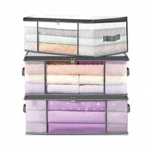 Large Capacity Clothing Storage Bag With Transparent Window, Waterproof And Dustproof, Foldable Bedding Storage Bag With Durable Zipper And Handle, Suitable For Home Closet Bedroom Bedding Organization And Storage - View 1