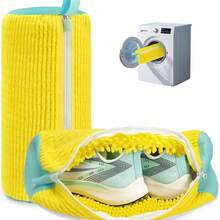 2/1pc 360° Shoe Washing Bag, Suitable For All Types Of Shoes - Anti-Deformation, Machine Washable, Dryable, Soft Velvet Lining Provides Washing Protection, Perfect Fit For Sneakers And Casual Shoes. Suitable For Christmas Laundry Storage Bag, Efficient Anti-Deformation Washing Bag, Slouchy Person Washing Machine Accessory, Home Washing Machine Dedicated Washing Bag, Shoe Protection Bag, Shoe Storage Washing Bag. - Multicolor - View 6