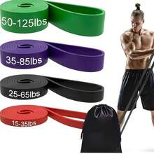 Resistance Bands With Different Tension Strengths, Training Elastic Band Set, Home Workout Stretching Bands, Full Body Exercise Suitable For Men And Women, Gym, Home Workout And More - A - View 3