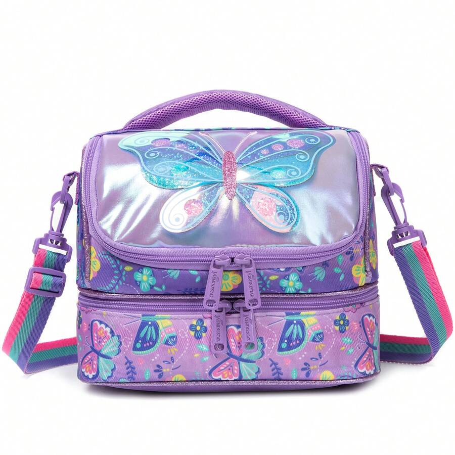 Cute Kids Crossbody Bag, Adjustable Shoulder Strap, Double-Layer Insulated, Suitable For School, Picnic And Travel - Multicolor 19006 Series - View 1