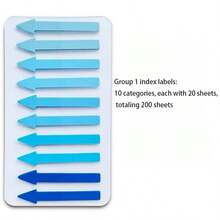 1/2 Pack 200pcs Gradient Color Arrow Index Tabs, Suitable For Student Notes, Highlighting And Sticky Notes, Gradient Colorful Arrow Index Stickers, Ultra-Thin Fluorescent Arrow Sticky Notes, Page Divider Tabs, Classification Sticky Notes, Morandi Transparent Sticky Notes, Reading Index Tabs, Student Arrow Marker Stickers - Multicolor - View 12