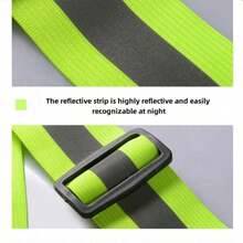 3pcs High Visibility Reflective Vest Set, Adjustable Elastic Running & Cycling Safety Vests, Low Light Outdoor Hiking Gear - Green - View 7
