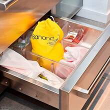 1/2pcs Banana Storage Bag, Light Convenient Washable And Durable, Prevent Ripeness, Kitchen Vegetables And Fruits Fresh Storage, Yellow, Kitchen Supplies - View 3
