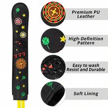 1PC Black 777 Poker Embroidery Golf Directional Head Cover, Sturdy Fashion Stick Protector - Multicolor - View 5