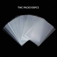 100pcs Transparent Acid-Free PP Protective Sleeves, 5.6*8.9cm/6.6*9.1cm, High Transparency Idol Album Protective Film, Photo Card Sleeve, Photo Protective Sleeve, 20mil Thickened PP Material, Scratch-Resistant, Wear-Resistant, Waterproof, High Transparency Material, 3-Inch Instant Photo Protective Film - Transparent - View 9
