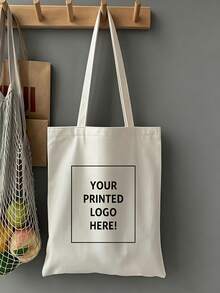 Customized Personalized Image Women's White Shoulder Bag, Large Capacity Casual Lightweight Foldable Travel Tote Bag, Fashion Shopping & Outing Bag - Multicolor - View 4