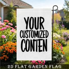 Pure White Linen Blank Base Full Material Free Print Custom Garden Flags Personalized DIY Portrait Text Scenery Universal Yard Decor Four Seasons Outdoor Backdrop Lightweight Waterproof Customized New Flags Private Memory Welcome Fabric Banner - Multicolor - View 1