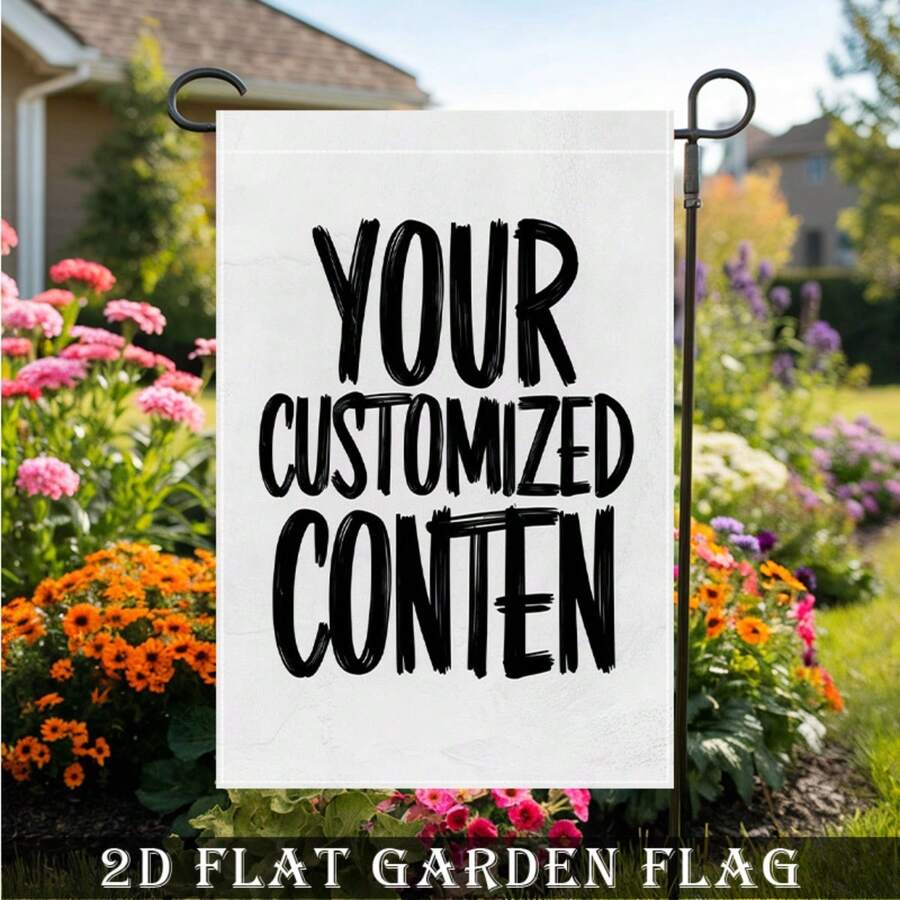 Pure White Linen Blank Base Full Material Free Print Custom Garden Flags Personalized DIY Portrait Text Scenery Universal Yard Decor Four Seasons Outdoor Backdrop Lightweight Waterproof Customized New Flags Private Memory Welcome Fabric Banner - Multicolor - View 1