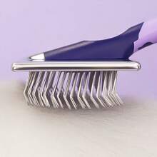 Pet Grooming Long Pin Brush - Features Extra-Long Stainless Steel Pins For Brushing Qut Tangles And Knots, Suitable For Wiry, Long, And Thick Coats On Medium To Large Dog Breeds. - View 10