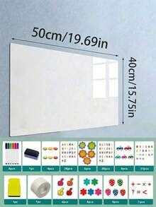 122pcs Magnetic Whiteboard Set With 112pcs Accessories, 2 Whiteboard Markers, Removable Dry Erase Board Set, Includes Markers, Magnets, Numbers, Letters And Educational Accessories, Suitable For Home, School And Office Use, Wall-Mounted Whiteboard, White Office Writing Board, Wall-Mounted Magnetic Teaching Stickers, Erasable Magnetic Home Message Board, Small And Large Black And White Message Board, Photo Wall, School Supplies, Magnetic Board, Classroom - Message Board - View 13