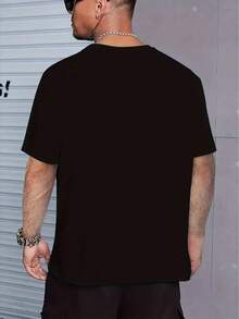 Men'S Casual Short-Sleeve Sports T-Shirt - Schwarz - Übersicht 2