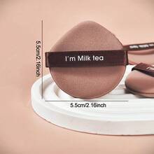 24/15/10/8/5/1pc Air Cushion Makeup Sponge, Suitable For Liquid Foundation And Loose Powder, Skin-Friendly Makeup Tool, Dry And Wet Use - Brown - View 6