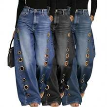 Women Jeans - 復古藍 - 查看 4