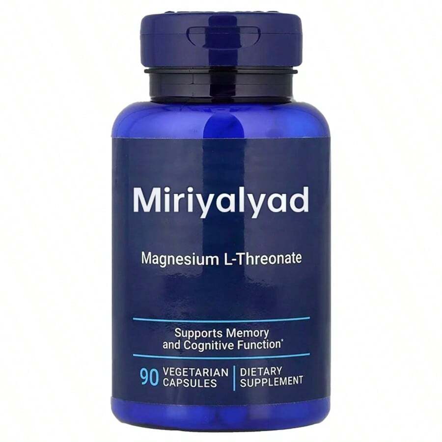 MIRIYALYAD ‑Mag Magnesium L‑Threonate Capsules, 90 Vegetarian Capsules, Dietary Supplement For Memory & Cognitive Function Support - 1PCS - View 1