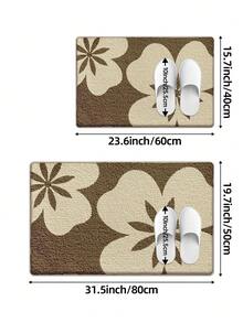 1 pieza Alfombra de baño, suave y esponjosa con tacto cómodo, alfombra de baño con forma de flor, respaldo de TPR antideslizante, adecuada para cocina, exterior, interior, pasillo, dormitorio, sala de estar, al lado de la cama, lavable a máquina y fácil de limpiar, alfombra decorativa para el baño - Multicolor - Ver 3