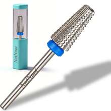 NotNoot 3/32" Carbide Nail Drill Bit - 5 In 1 Cuticle Drill Bits For Nails, Gel Remover Drills Bit, Professional Nails File Bits For Old Skin And Nails, Manicure Pedicure Gel Polishing, Right Hand Use - Silver - View 9