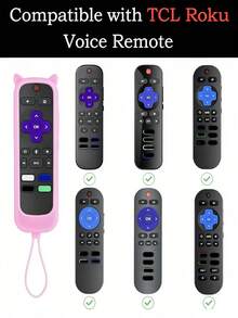 Silicone Glowing Remote Control Storage Case With Lanyard, Suitable For TV Remote, Simple Remote, Voice Remote, Silicone Protective Cover, Home Decor, Beautiful And Practical - Multicolor - View 7