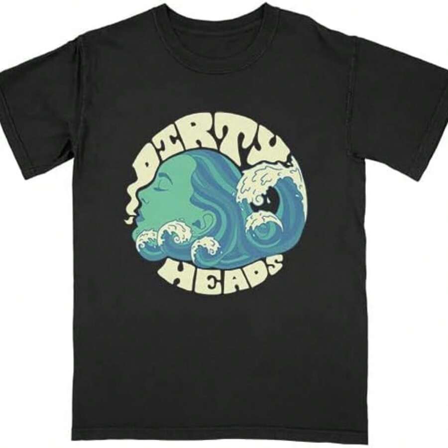 Dirty Heads Band Hair Waves Adult Black Short Sleeve T Shirt Reggae Rock Hip Hop Music Graphic Tees - Black - View 1