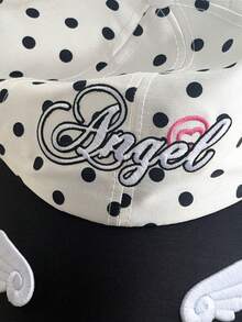 1pc Women's Soft Top Niche White Baseball Cap, Vintage Embroidered Couple Hat, Face-Slimming Patchwork Embroidery, Fashion Street Style Baseball Cap, American Letter Embroidery, Curved Brim Sun Hat - Multicolor - View 11