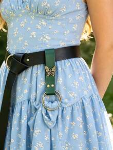 Accessoire de ceinture de jupe en PU Renaissance, clip de jupe papillon vintage médiéval, accessoire de costume d'Halloween, accessoire de ceinture de taille de jupe de randonnée médiévale - A - Voir 2