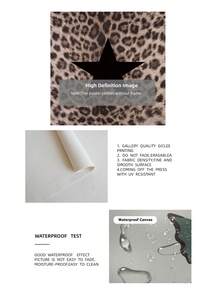 1pc Frameless Leopard Star Digital Print Y2K Aesthetic Apartment Poster Maximalist Room Decor Cheetah Printable Wall Art Aesthetic Apartment Living Room Bedroom Back To School Funky Posters Dorm Essentials - Fashionable Leopard Print - View 9