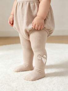 4雙純色簡約風嬰兒女童緊身褲襪,彈性舒適,百搭日常穿著 - 彩色 - 查看 7
