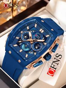 SANDA. OFNS 1203 Luxury Men's Quartz Watch Multifunctional Timing Watch Three Eye Six Pin Quartz Watch Calendar Business Men's Watch - One Size Fits All - View 16