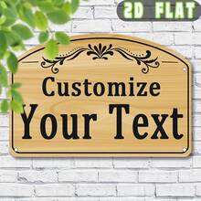 2D Flat - Customizable 1 Personalized Text Metal Sign, Create Your Own Metal Sign With House Number - 28.98 Cm X 18.82 Cm, Perfect For Various Color Decorations, Suitable For Yard, Porch, Garden, Patio - Multicolor - View 16