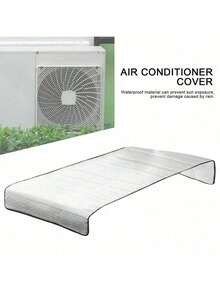 1pc Air Conditioner Outdoor Unit Insulation Pad, Waterproof Sunshade Cover, Aluminum Foil Heat Insulation Sunscreen - Full Coverage - View 3