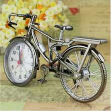 Relógio Decorativo Bicicleta Bike Vintage Metal Analógico Mesa Despertador 22x13cm AA - Cinza Claro - Visão 10