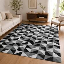 Jacquard Rug 3.00 M X 2.00 M Non-Slip Geometric Living Room Office Bedroom - 達拉布萊克 - 查看 1