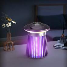 可攜式電動捕蚊燈，可充電 LED 7色小夜燈，適用於臥室、房間、廚房、花園、院子，蚊子、蒼蠅、蛾、果蠅必備 - 彩色 - 查看 10