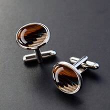 1 Pair Glass Inlaid Piano Key Music Note Cufflinks, Elegant Men's Gift, Formal Accessory, Classic Design, Premium Style - Silver - View 4