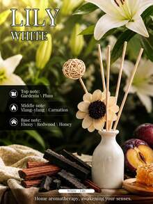 Flameless Home Fragrance Diffuser Gift Set (Essential Oil + Diffuser Sticks + Artificial Flowers), Lavender, Jasmine, Lily Scents, Long-Lasting Fragrance, Elegant, Keeps Fresh Aroma, Suitable For Office, Bedroom, Bathroom, Closet Decoration, Aromatherapy Stress Relief, Perfect For Christmas, Valentine's Day, Wedding, Hotel, Birthday, Graduation, Housewarming. Suitable For Women, Girlfriend, Best Friend. - Multiple Fragrances - View 12