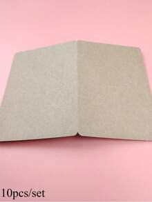 10pcs/Set Kraft Paper Blank Cards Folding Type Gift Blessing Card Christmas Wedding Festival Envelope Card Invitation Card - Kraft Paper - View 8