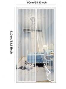 Magnetic Self-Closing Mosquito Net Door Curtain, Automatic Closing Magnetic Screen Curtain, Suitable For All Seasons, Fits Front And Back Doors, Patio And Balcony, Easy To Install - Multicolor - View 10